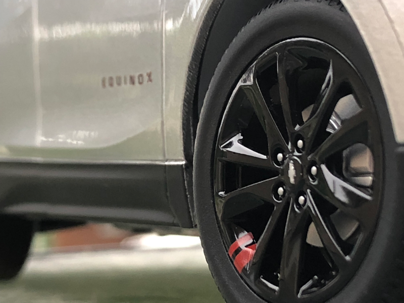 Even the grand sport stripes and blackout lettering with red shadowing are accurate. Although the wheels shown here are the 19" wheel option from 2018 given the Redline treatment, whereas the USDM Redline has unique 19" wheels, albeit with the same paint scheme.
